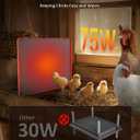 Brooder Plate for Chicks, 12" x 16" Heat Plate for Chicks for 20 Chick, 75 Watts Chicken Coop Heater with Adjustable Temp Timer & Height & Angle, IPX4 Waterproof, UL-Certified
