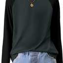 blibean Tween Girls Color Blocked Long Sleeve T-Shirt Size 6-15 Years (XL)