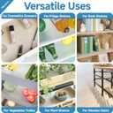 3 x Shelf Liners 16 in x 20 ft Self-Adhesive EVA Drawer Mats, Cupboard Protector, Kitchen Cabinet Lining Fridge Liner (Clear Flat Dot, 40.7x610cm)