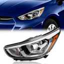 TODO Headlight Assembly Compatible with Hyundai Accent 2015-2017, Headlights Replacement for 92101-1R710 921011R710 HY2502192, Left Driver Side