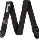 Fender Strap (Black With White Logo)