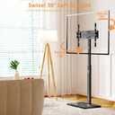 Afaloona Universal Floor TV Stand,TV Floor Mount Stand for 32-75 inch TV up to 110 lbs, Swivel and Height Adjustable Tall TV Stand for Bedroom,Office(TCP01-M-A02)