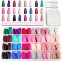 Press On Nails - LADYING 576 Pcs Medium Length T Shape Fake Nails with Nail Glue,Matte Press On Nails Full Cover Acrylic False Nail Art,24 Color Stick On Nails With Four (6g) Nail Glue for Nail DIY