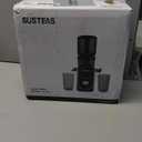 SUSTEAS Cold Press Juicer, 300W, 5.3" Large Feed Chute, 1.5L Capacity, Automatic Feeding, High Yield, Easy to Clean, Ideal for Whole Fruits & Vegetables, Black