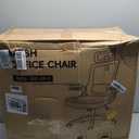 Fizzin Ergonomic Office Chair, 400 LBS Computer Chairs with Adjustable Lumbar Support, Breathable Mesh Desk Chair Ergonomic with Thickened Cushion, Comfy Home Office Desk Chair (Black)
