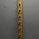 SKOLOO Wood Coat Rack Wall Mounted,10 Peg Long Bamboo Hook for Hanging Backpack Coat Towel Hat,16'' Hole to Hole,Natural