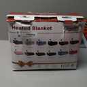 Homemate Electric Heated Blanket Twin - 62"x84" Heating Bed Blankets Throw with 10 Heating Levels 8 Hours Auto Off Fast Heating Over-Heated Protection Ultra Soft Warm Flannel ETL Certified Grey