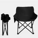 Camping Fishing Chair Thickened Portable Camping Set Outdoor Moon Chair (Upgrade Supermarket Exclusive Contribution Khaki)