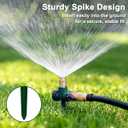 FANHAO 3-Pack Heavy-Duty Metal Lawn Sprinkler for Yard, 360 Adjustable Garden Water Sprinkler with Spike Base, Large Area Irrigation System for Lawn, Grass, Patio & Backyard