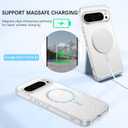 BENTOBEN Magnetic for Google Pixel 10 Pro XL Case, Clear Crystal Glitter Phone Case Compatible with MagSafe, Shockproof Sparkly Cute Women Girl Cover for Pixel 10 Pro XL 6.8 inch 2025, Clear Glitter