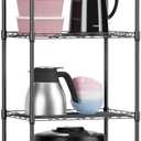 6 Tiers Wire Shelving 12" Dx17 Wx64 H Metal Frame Storage Shelves Easy Setup NSF Certified Storage Shelf Rack Shelf with Leveling Feet for Home Garage Kitchen Pantry, Black