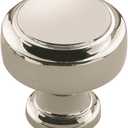 Amerock | Cabinet Knob | Polished Nickel | 1-3/16 inch (30 mm) Diameter | Highland Ridge | 1 Pack | Drawer Knob | Cabinet Hardware