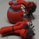 Potaroma Dog Ball Toys Touch Activated, Rechargeable, Squeak,Red