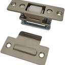 QCAA Heavy Duty Solid Brass Adjustable Silent Roller Catch, Satin Nickel, 1 Pack