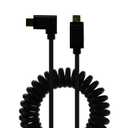 LOKEKE Coiled USB C to USB C Cable, Spring Type C Male to Type C Male with 90 Degree Angle Charging Cable Adapter Cord Compatible with Computer/Phone/Pad/Laptop/Tablets(1.2M, M to M 90 Degree)