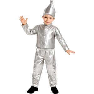 fun shack Tin Boy Costume for Kids, Kids Book Character Costumes Boys, World Book Day Costume Boys (Large, Silver)