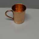Copper Mules PURE Copper Mug RAW Cups Interior Ideal for Ayurvedic Health Benefits and Moscow Mules - Hand Hammered Finish - Authentic and Strong Riveited Handle - Holds 16oz