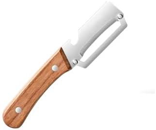 MultiFunctional Vegetable Peeler for Kitchen，Multifunctional Vegetable Peeler with Wooden Handle and Bottle Opener，2-in-1 Stainless Steel Kitchen Tool for Fruit Apple Potato Pumpkin Papaya (1), Pack Of 4