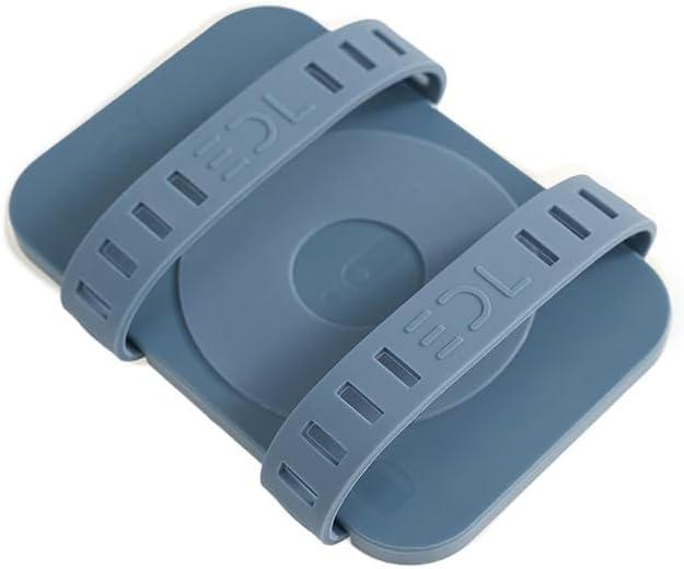 Magnetic Storage Binding Board for Portable USB DAC Amps, Silicone Straps with Adjustable Tightness, Suitable for Power Banks, Portable Hard Drives & More (Navy Blue)