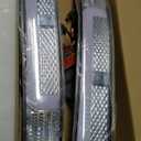 LED DRL Headlights Assembly Compatible with 1999-2007 GMC Sierra / 2000-2006 Yukon XL 1500 2500 Excluding Denali Vehicles Clear Reflector Chrome Housing