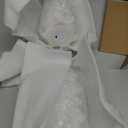 2 Pcs 9" White Christmas Tree Flameless Candles Glittering Real Wax Flickering Battery Operated LED Handmade Carved Candles for Xmas Party Decoration Gifts (Extra Large)