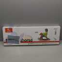 Rocking Horse Wooden Ride On Toy for Kids Classic Design Rocking Horse with Pedal and Safe Backrest Fine Workmanship(Classic, Natural)