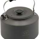 Bulin Camping Kettle, 2.2L Large Portable Stovetop Tea Kettle Fast Heating Boiling Hot Water for Open Fire Lightweight Coffee Pot with Anti-Scald Handle & Carry Bag for Outdoor Hiking Picnic Travel