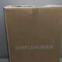 simplehuman 50 Liter / 13 Gallon Semi-Round Kitchen Step Trash Can with Secure Slide Lock, Black Plastic