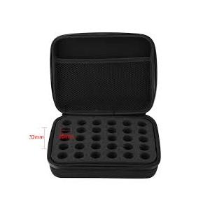 OUKENS Essential Oils Storage Case, 30 Grids Hard EVA Shell Essential Oil Storage Case Travel Carrying Organizer Box Suitable for Bottles 5ml