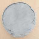 Pouf Ottoman Stuffed 20x20x12 Inches Floor Pouf Plush Fiber Ottoman Foot Rest Under Desk Foot Stool for Living Room Bedroom (Light Gray Pouf with Filler)