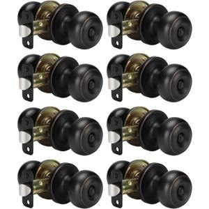 Goldenwarm Oil-Rubbed Bronze Interior Door Knobs, Interior Door Knobs Bedroom, Bronze Door Knob Privacy, Oil-Rubbed Bronze Finish Door Knob Interior, DoorKnobs Bulk(8 Pack, Oil-Rubbed Bronze)