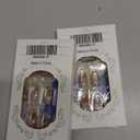 3D Handmade Press on Nails with Exquisite Designs Medium Almond Fake Nails Pink Cherry Blossom Flowers Stick on Nails 3D Gold Bow French Acrylic Nails Pearl Nails for Women Daily Wear