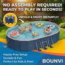 146" Non-Inflatable Foldable Swimming Pool for Family, Portable Above Ground Pool for Adults & Kids, Easy Setup for Outdoor, Backyard, Garden, Camping - Durable PVC(146"x98"x20", NEW)