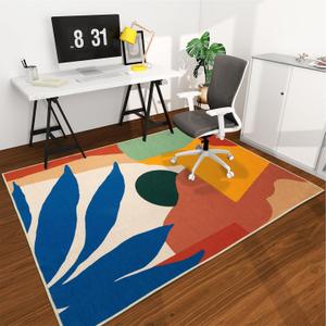 Office Chair Mat for Hardwood Floor, 72"x48" Easy Glide Computer Desk Mat Protector for Rolling Chair Under Desk Rug Nonslip Backing, Machine Wash, (Modern) (Colorful) Office Chair Mat for Hardwood Floor, 72"x48" Easy Glide Computer Desk Mat Protector for Rolling Chair Under Desk Rug Nonslip Backing, Machine Wash, (Modern) (Colorful)