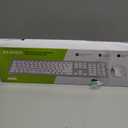 seenda Bluetooth Keyboard and Mouse, COE300 Wireless Keyboard Mouse Combo, 3 Multi-Device Connection Full Size Ultra-Slim Keyboard with Number Pad for Windows/Mac, White & Silver