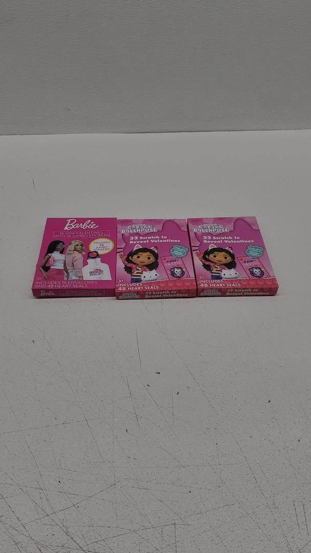 EXCHANGE CARD BARBIE DIE CUT STICKERS, EXCHANGE CARD GABBY'S DOLLHOUSE SCRATCH