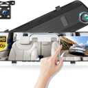 Mirror Dash Cam 4 Inch Rear View Mirror 1080P Front and Rear View Dual Cameras,Motion Detection,Super Night Vision,Parking Assistance,Loop Recording,24H Parking Monitor, Waterproof Backup Camera