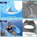 2 x PuppyuWil 4 Pack Pool Floats Adult, Minimalist Design Pool Chair Float, 52" X 38" Dopamine Colors, Drifter, Chair, Hammock 3-in-1 Inflatable Pool Toys for Pool Party, Lake, River, Sea, Outdoor