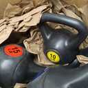 Fitvids Kettlebell Sets 3 Piece 10/15/20LB Strength Training KettleBells Weight Set, Black