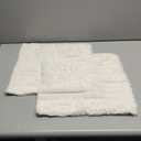 Pallene Faux Fur Plush Spring Throw Pillow Covers 16x16 Set of 2, Luxury Soft Fluffy Striped Decorative Pillow Covers for Sofa, Couch, Living Room, Cream White