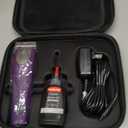 Professional Dog Clippers for Grooming - 2 Speed Detachable Blade Pet Grooming Kit for Thick Curly Matted Coats - Low Noise Heavy Duty Cordless Hair Trimmer for Animal Pet Horse (Violet)