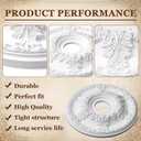 24" Od x 3.74" ID Ceiling Medallion, Large PU Chandelier Ceiling Fan Medallion, Classic Round Paintable Chandelier Base, Easy Install Fan Base for Living Room Light Fixtures