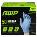 AWP 50 NITRILE DISPOSABLE GLOVES Blue FITS MOST LATEX FREE TOUCHSCREEN COMPATIBL