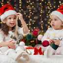 25pcs Velvet Christmas Ornaments Set, 3.15 Inch 12 Christmas Tree Balls, 12 Velvet Bows, 1 Eight Bell Jute Garland for Family Holiday Wreaths Gift Wrapping Hanging Decoration