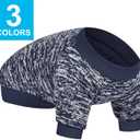 3 Pack Dog Sweater, Dog Sweaters for Small Dogs, Warm Soft Pet Clothes for Puppy, Medium Large Cat, Dogs Girl or Boy, Dog Shirt for Winter Christmas (Grey+Navy+Blue, X-Large)