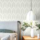 Sage Green Peel and Stick Wallpaper Boho Green Contact Paper Self Adhesive Neutral Removable Wallpaper for Bedroom Bathroom Waterproof Modern Leaf Contact Paper Farmhouse White 197inL 17.3inW