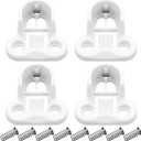 Nuanchu 4 Pack White Replacement Brackets Closet Replacement Brackets Kit Rail Holders Compatible with IKEA Pax Komplement Closet System