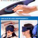 SARISUN Airplane Head Strap 3D Eye Mask, Travel Pillow Alternative for Long Flight, Travel Essentials 360 Support Sleep Head Hold, Stop Bobblehead, Ultra-Compact Lightweight, Purple