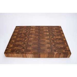 Small End Grain Cutting Board - Premium Self-Healing Teak Wood Butcher Block for Chopping, Slicing & Serving - Heavy-Duty Kitchen Cutting Board Ideal for Meat, Fruit & Veg - 18" x 18" x 3"