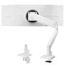 monTEK Single Monitor Arm for Max 45 Inch Ultrawide Screens Adjustable Monitor Desk Mount Holds 35 Lbs Cable Management with C Clamp/ Grommet Desk Mount, VESA 75/ 100mm, MA1007WH
